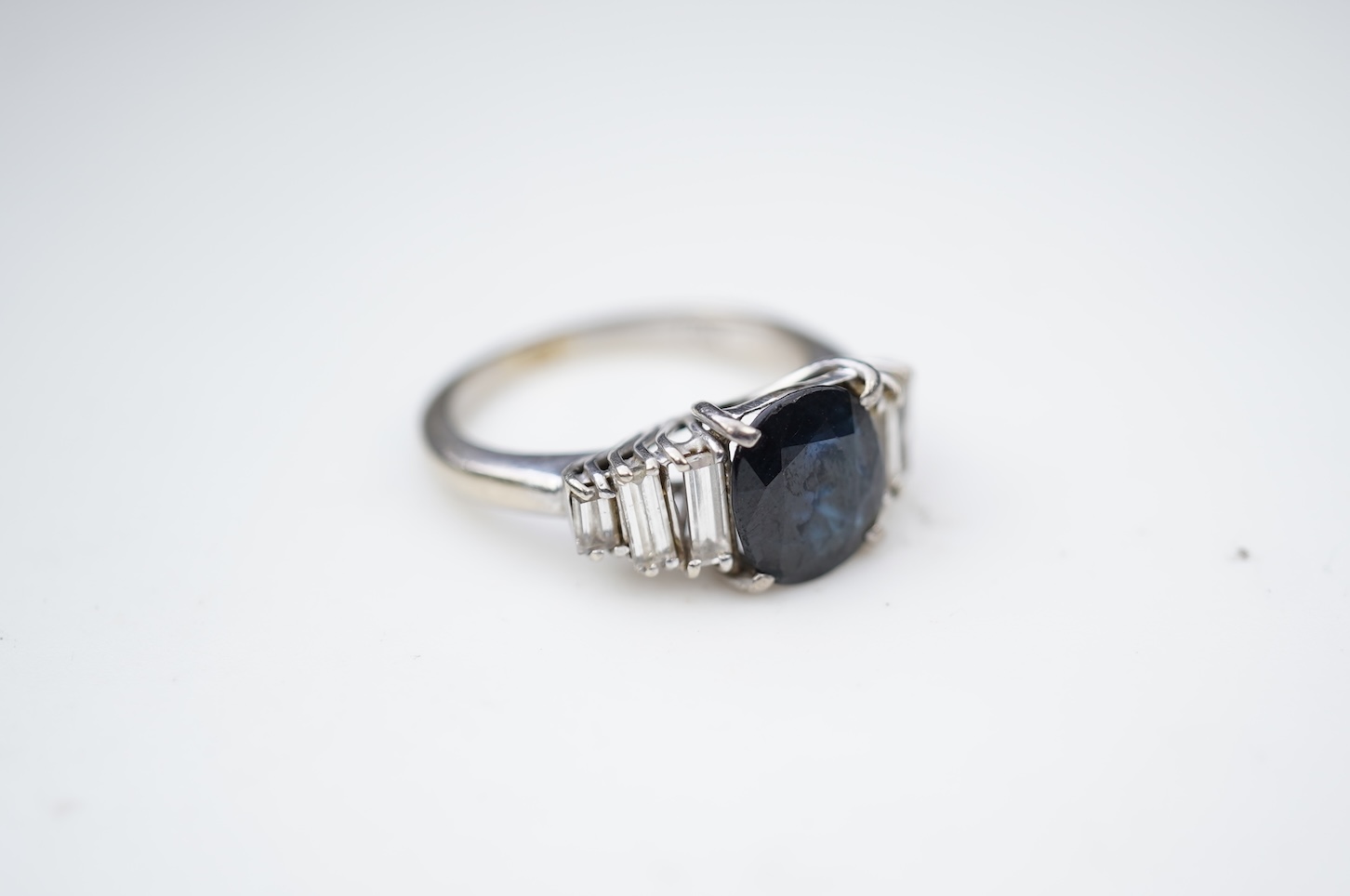 A sapphire and diamond ring